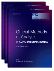 Official Methods of Analysis of AOAC INTERNATIONAL (OMA) 22ª Edição / Print Version